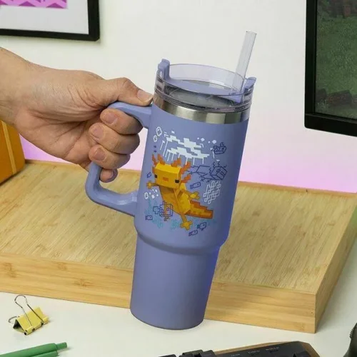 Чаша Paladone: Minecraft – Purple 900ml Multiway Travel Cup Straw