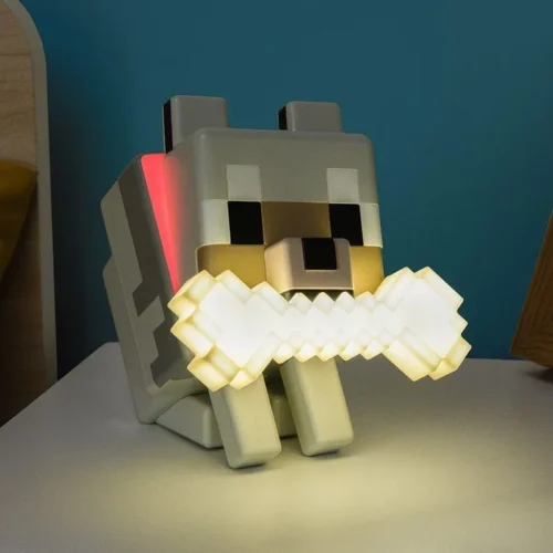 Лампа Paladone Glo Buddies: Minecraft – Wolf Light
