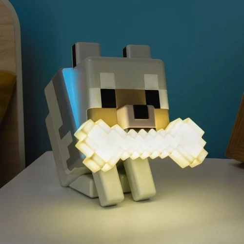 Лампа Paladone Glo Buddies: Minecraft – Wolf Light