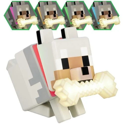 Alternative view of Лампа Paladone Glo Buddies: Minecraft - Wolf Light, PP14761MCF