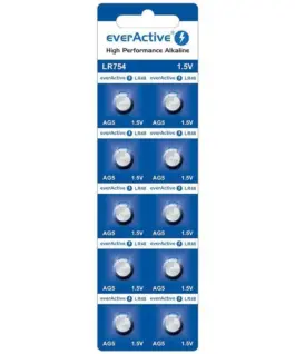 Бутонна алкална батерия EVERACTIVE LR754 LR48 155V 10pk блистер /цена за 1 бр.