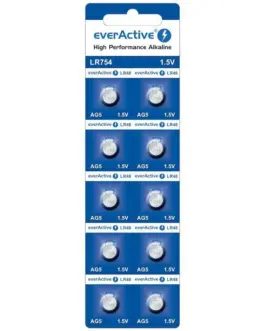 Бутонна алкална батерия EVERACTIVE LR754 LR48 155V 10pk блистер /цена за 1 бр.