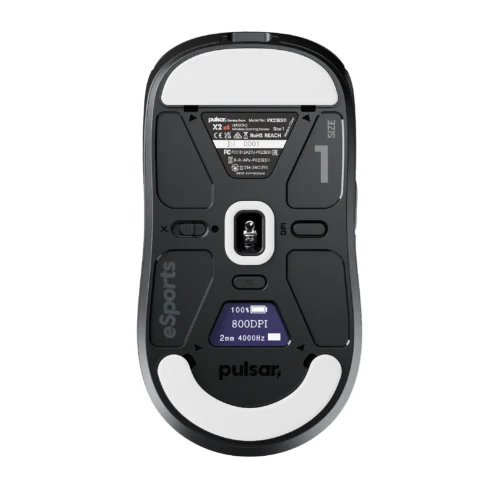 Pulsar професионална геймърска мишка Wireless Gaming Mouse X2 v3 eS Size1 Black 8K