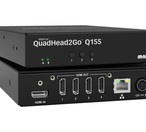 Външен мулти-дисплей адаптер Matrox QuadHead2GO Q155 Multi-Monitor Q2G-H4K2 за едновременна работа