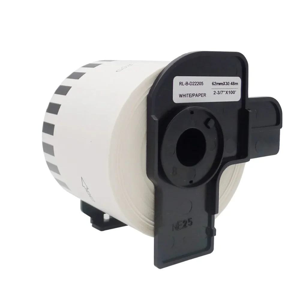 ЛЕНТА ЗА ЕТИКЕТНИ ПРИНТЕРИ BROTHER ТИП QL - CONTINUOUS PAPER TAPE - 62 mm x 3048 m - DK22205 (DK-22205) - PN RL-BR-DK222