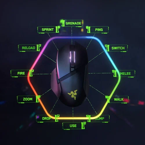 ГЕЙМЪРСКА МИШКА RAZER BASILISK V3 Pro – Безжична / Wireless – 30000 DPI – Black – PN