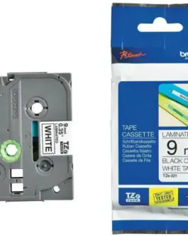 ЛЕНТА ЗА ЕТИКЕТНИ ПРИНТЕРИ BROTHER ТИП TZ - 9 mm x 800 m - BLACK ON WHITE TAPE - PN TZE221