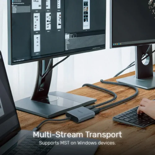 Unitek Адаптер Adapter USB-C M to DisplayPort x 2 F – 8K@30Hz