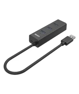 Alternative view of Unitek хъб USB3.0 HUB 4 port, 1.2m cable, aux USB-C power input - Y-3089V01