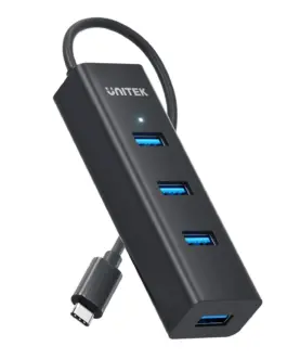 Unitek хъб HUB USB-C 4 port - 4 x USB3.0 Black - Y-3089Z01