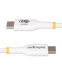 Alternative view of КАБЕЛ USB STARTECH - USB-C to USB-C - 4,0 m - White - PN USB2EPR4MW