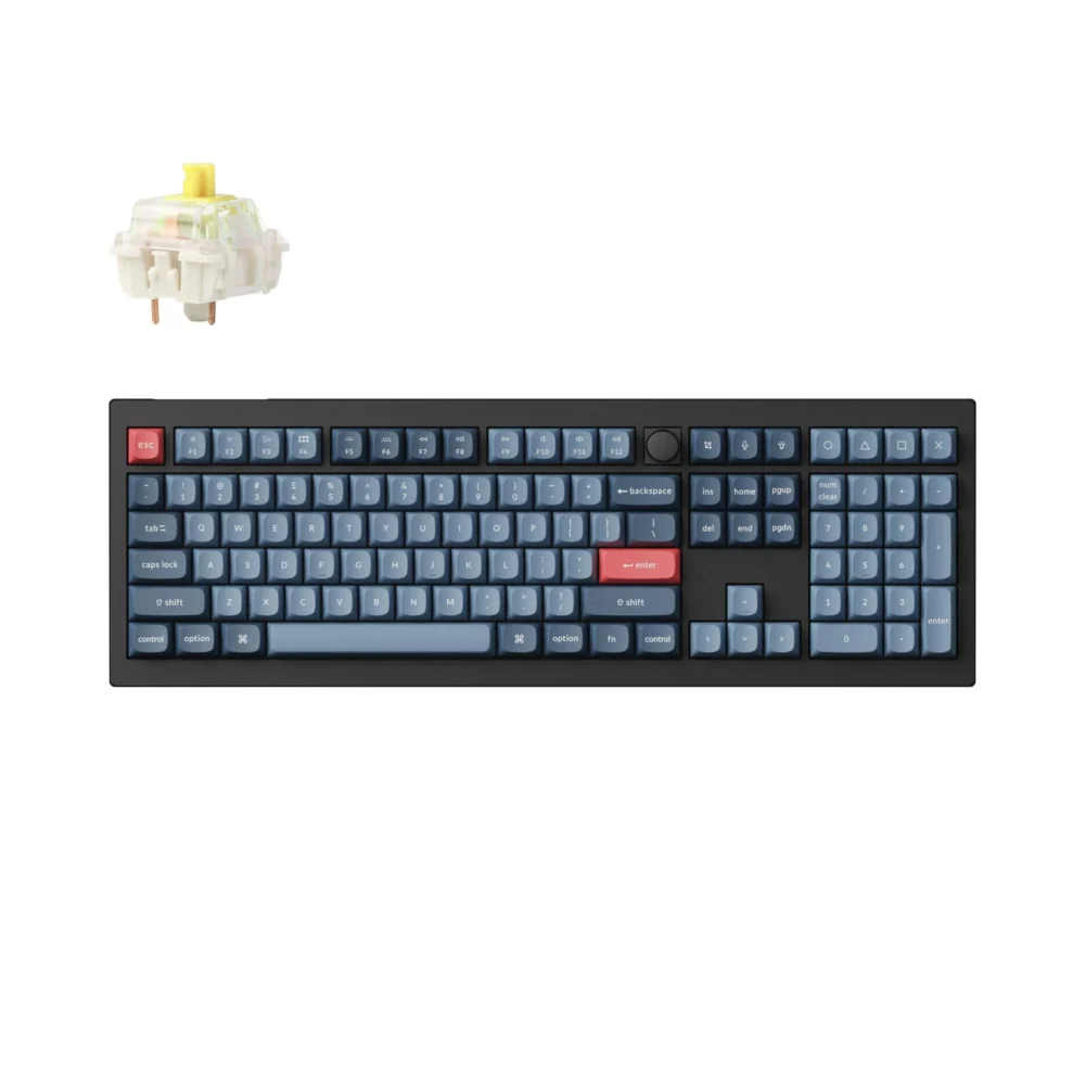 Механична клавиатура Keychron V6 MAX QMK Carbon Black - Wireless Full-Size