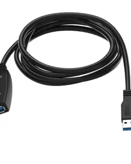 Alternative view of VCom Кабел удължение USB 3.0 AM / AF Active Extension Cable 5M Black - CU827A-5.0m