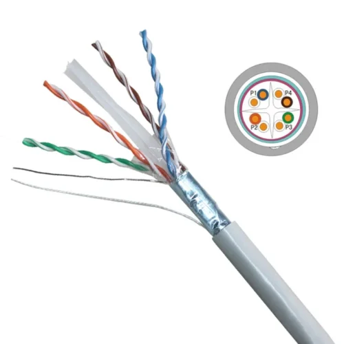 Alternative view of VCom Кабел FTP cable 4Pair Cat6 23AWG 305m - NC624-305