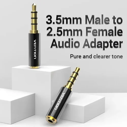 Alternative view of Vention адаптер Adapter Audio 3.5mm M / 2.5mm F  Black Metal - BFBB0