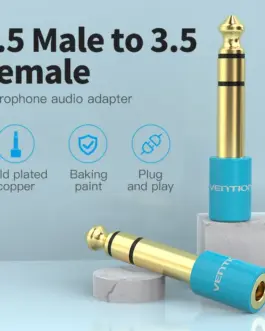 Alternative view of Vention адаптер Adapter Audio 6.5mm M / 3.5mm F - Blue - VAB-S01-L