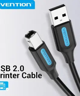 Alternative view of Vention Кабел USB 2.0 A Male to B Male, Black 1m - COQBF