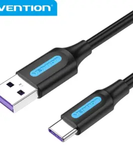 Vention Кабел USB 3.1 Type-C / USB 2.0 AM - 1M Black 5A Fast Charge - CORBF