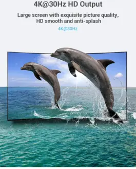 Alternative view of Vention адаптер Adapter DisplayPort M / HDMI F - 4K, Black - HBPB0