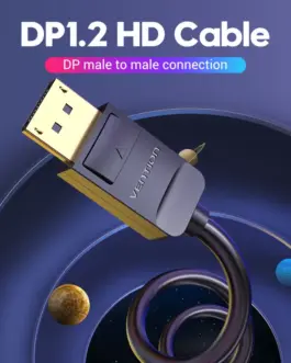 Alternative view of Vention Кабел Cable - Display Port v1.2 DP M / M Black 4K 2M - HACBH