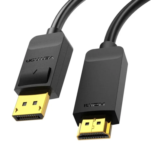Alternative view of Vention кабел Cable DisplayPort to HDMI 3.0m - 4K, Gold Plated - HAGBI