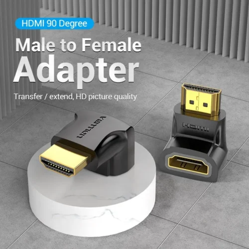 Alternative view of Vention Адаптер Adapter HDMI Right Angle 90 Degree M/F - AIOB0
