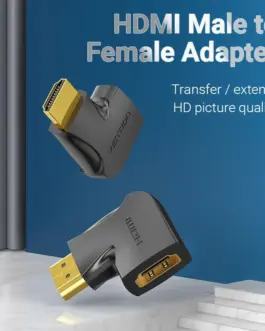 Alternative view of Vention Адаптер Adapter HDMI Vertical Flat 270 Degree M/F - AIQB0