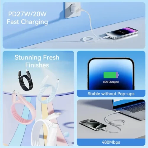 Vention кабел Cable USB 2.0 Type-C to Lighting 1m White – LAKWF
