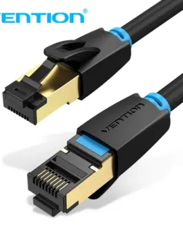 Vention Кабел LAN SFTP Cat.8 Patch Cable - 0.5M Black 40Gbps - IKABD