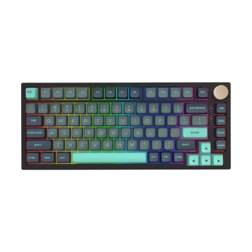 VGN професионална геймърска механична клавиатура Professional Gaming Mechanical Keyboard N75 RGB Caribbean Blue - Power Silver Switches
