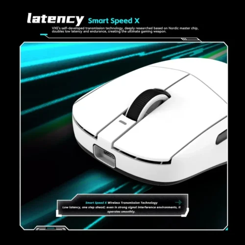 VXE професионална геймърска мишка Wireless Gaming Mouse Dragonfly R1 1K – Huano Ice Berry Pink Dot Switches