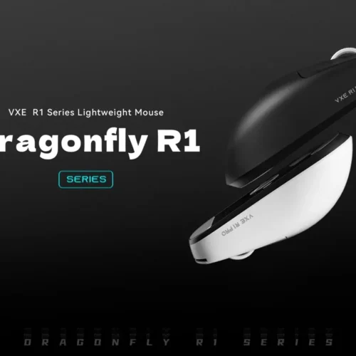 Alternative view of VXE професионална геймърска мишка Wireless Gaming Mouse Dragonfly R1 SE+ - Huano Blue Glow V2, White