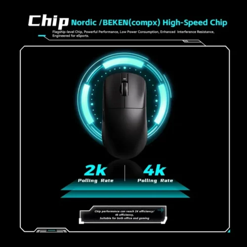 VXE професионална геймърска мишка Wireless Gaming Mouse Dragonfly R1 SE+ – Huano Blue Glow V2