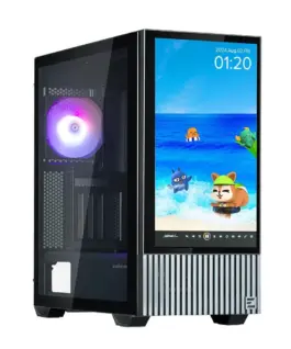 Alternative view of Кутия за компютър Zalman Z10 DS 15.6 FHD Display Mid-Tower, Tempered Glass - Черна