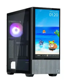 Alternative view of Кутия за компютър Zalman Z10 DS 15.6 FHD Display Mid-Tower, Tempered Glass - Черна