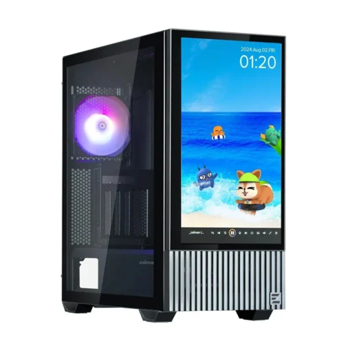 Alternative view of Кутия за компютър Zalman Z10 DS 15.6 FHD Display Mid-Tower, Tempered Glass - Черна