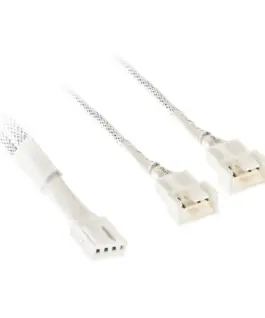 Кабел Kolink PWM 1-2 Сплитер - 35 cm оплетен Бял