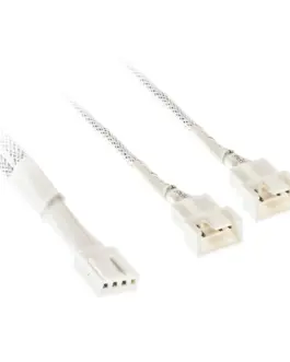 Кабел Kolink PWM 1-2 Сплитер - 35 cm оплетен Бял