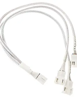 Alternative view of Кабел Kolink PWM 1-3 Сплитер - 35 cm, оплетен, Бял