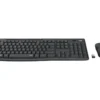 Безжичен комплект клавиатура и мишка Logitech MK295 Graphite black 920-009800 БДС
