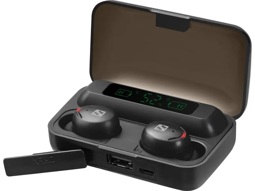 СЛУШАЛКИ SANDBERG Wireless Earbuds + Powerbank - Black - PN 126-38
