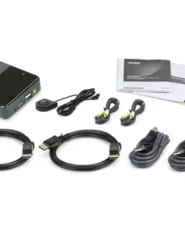 Alternative view of ATEN 2-Port USB 4K DP/Audio KVM Switch