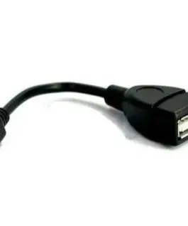 VCom Кабел OTG USB AF / Micro USB Black - CU226-0.2m