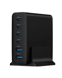 Gembird универсално зарядно 75W GaN 2xUSB-A 4xUSB-C fast зарядно