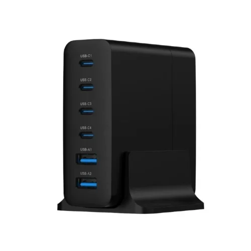Gembird универсално зарядно 75W GaN 2xUSB-A 4xUSB-C fast зарядно