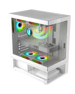 Alternative view of 1stPlayer кутия Case ATX - MIKU Mi7-A White - Reversed fans included