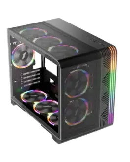Alternative view of 1stPlayer кутия Case mATX - VT6-BK - Mesh, A-RGB