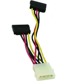 VCom Кабел SATA Power 2x - CE352-0.15m