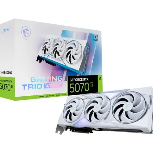 MSI видео карта GeForce RTX 5070 Ti 16G GAMING OC бял
