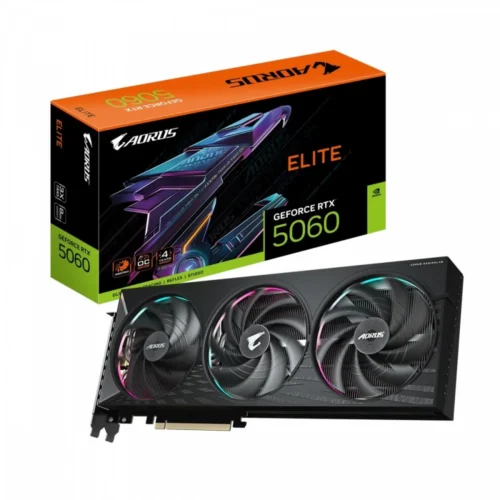Gigabyte видео карта AORUS GeForce RTX 5060 ELITE 8GB 128BIT GDDR7 HDMI/DP